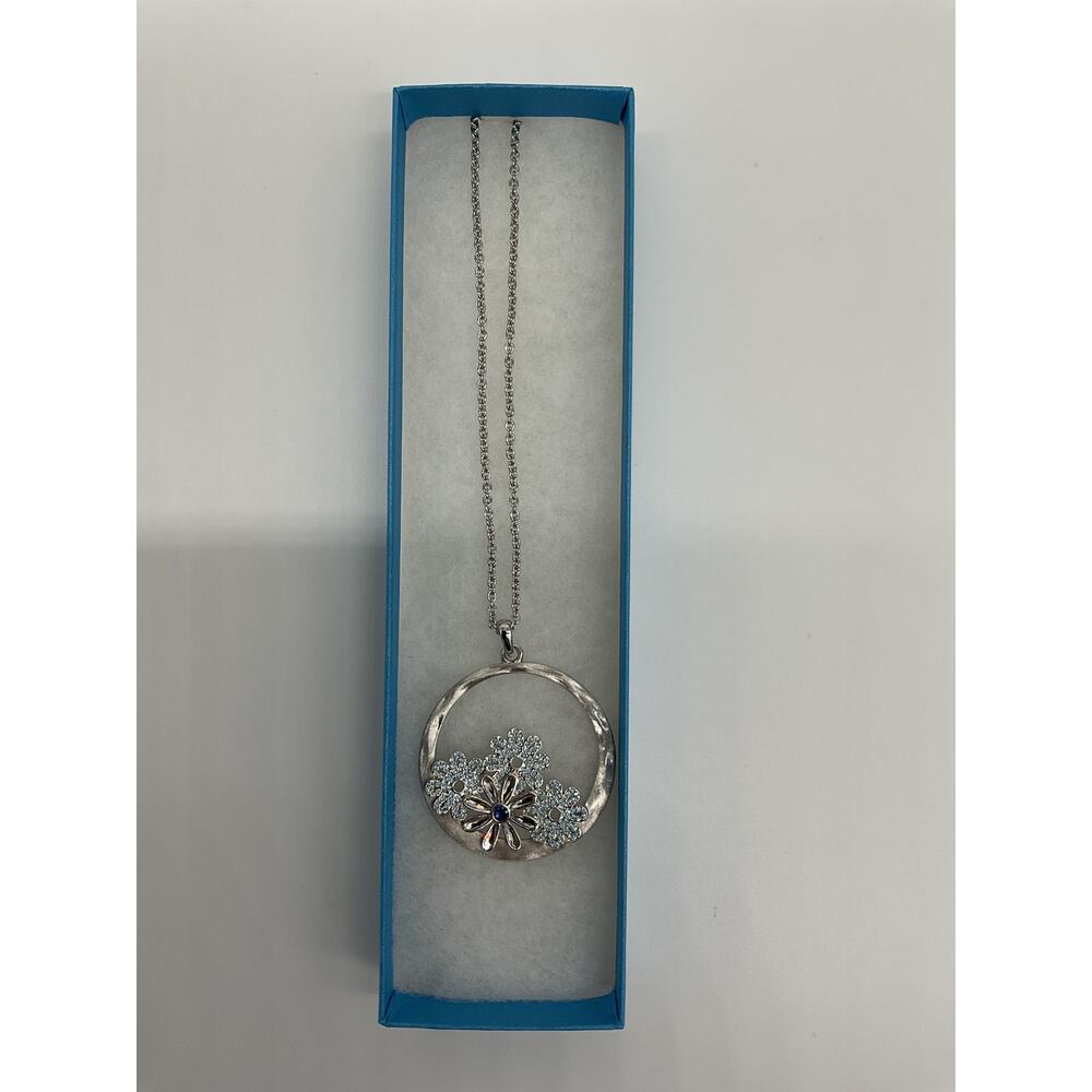 Touchstone Crystal by Swarovski Floral Pendant Necklace 2334N Crystal